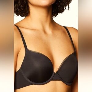DKNY Litewear Custom Lift padded T-shirt Bra  Sz 38C Black